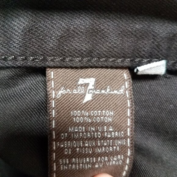 7 For All Mankind Jeans Black Mens 33 Paxtyn Distressed Denim AT139621AP - Picture 11 of 12